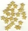 25 7mm Gold Plated Star Spacer Beads